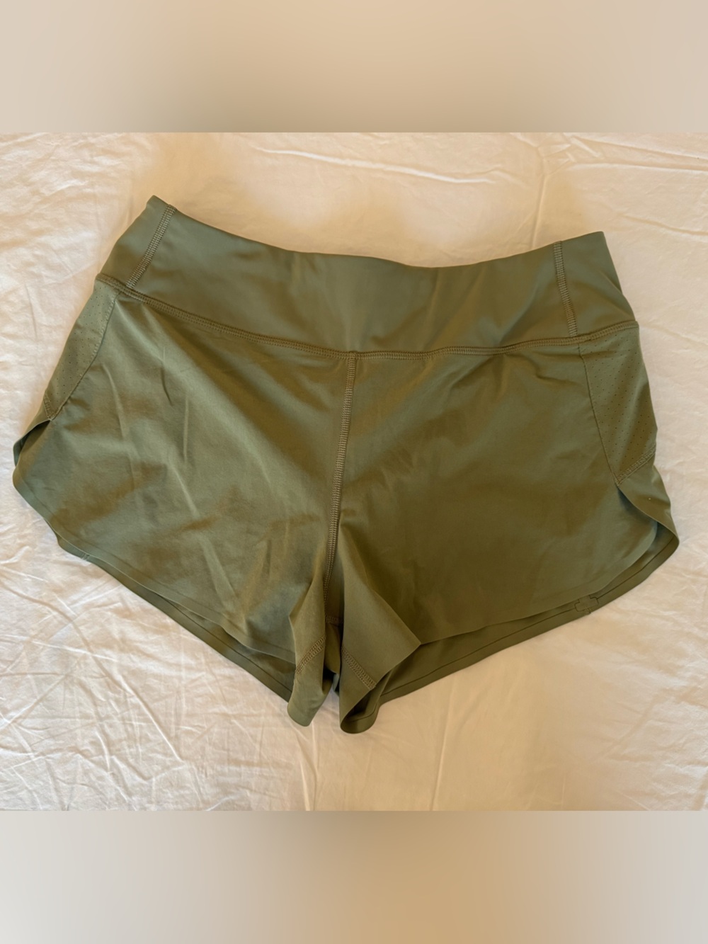 Athleta Olive Green High-Rise Bike Shorts